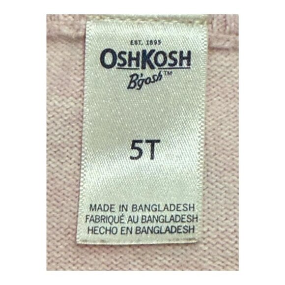 OshKosh Sweater Girls 5T Light Pink Owl Pullover Knit Crewneck Cute Animal Print - Picture 5 of 7